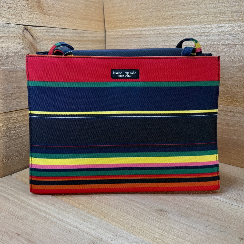 Vintage Kate Spade Multicolor Striped Tote